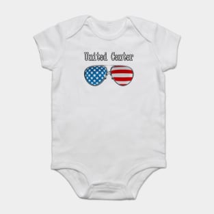 AMERICA PILOT GLASSES UNITED CENTER Baby Bodysuit